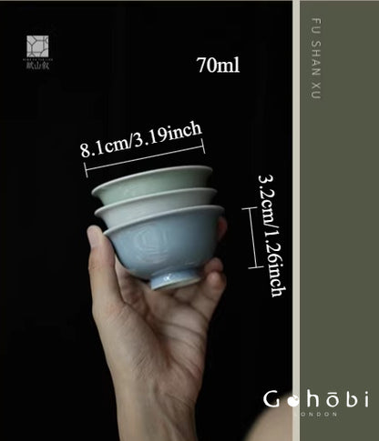 [賦山敘 x Gohobi] Gohobi Jingdezhen High-Temperature Glaze Teacup – Solid Color Gongfu Tea Master Cup