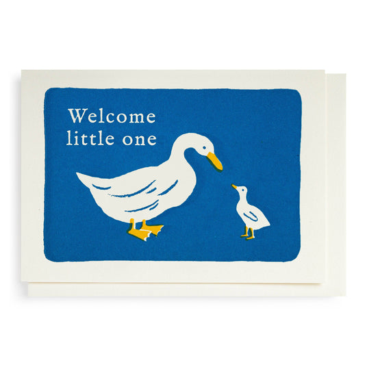 HereThe Welcome Little One | Letterpress Cards | Small Cards