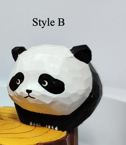 Gohobi Hand-Carved Panda Figurine