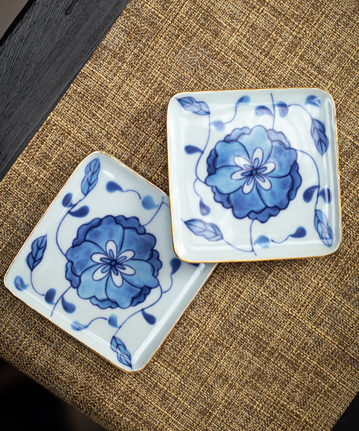 Gohobi Blue and White Porcelain Coaster