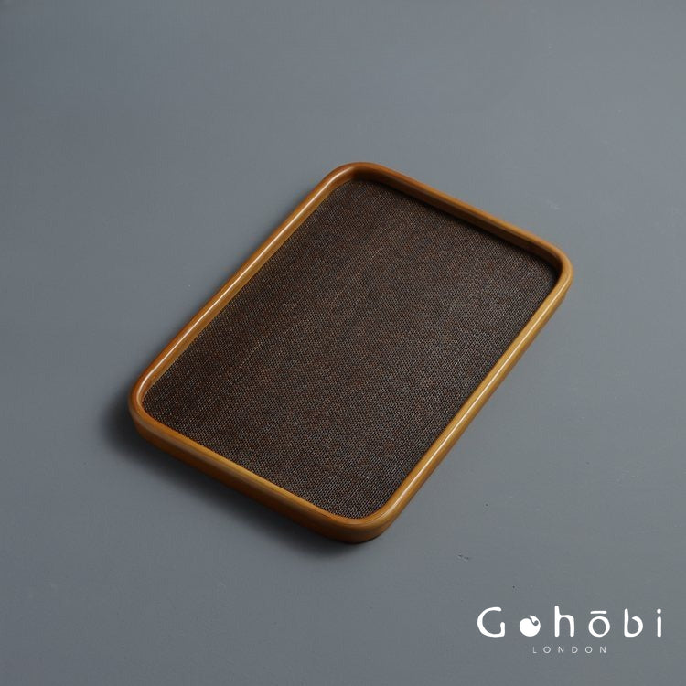 Gohobi Polished Bamboo Tea Tray – Bamboo Woven Gongfu Tea Tray