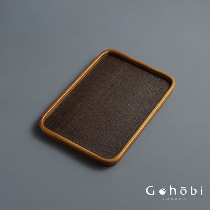 Gohobi Polished Bamboo Tea Tray – Bamboo Woven Gongfu Tea Tray