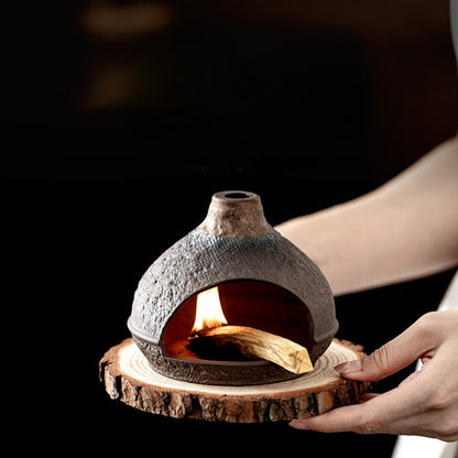 Gohobi Golden Mountain Ceramic Aromatherapy Fireplace Burner