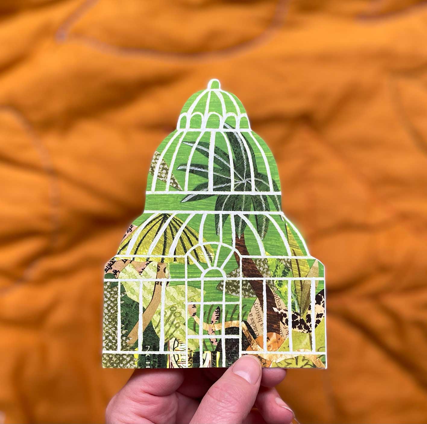 Mortlake Papers Palm House Shaped Greeting Card [Made in the UK]
