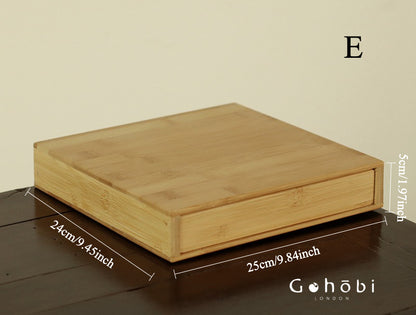 Gohobi Bamboo Pu’er Tea Tray – Multi-Layer Drawer Style Gongfu Tea Tray