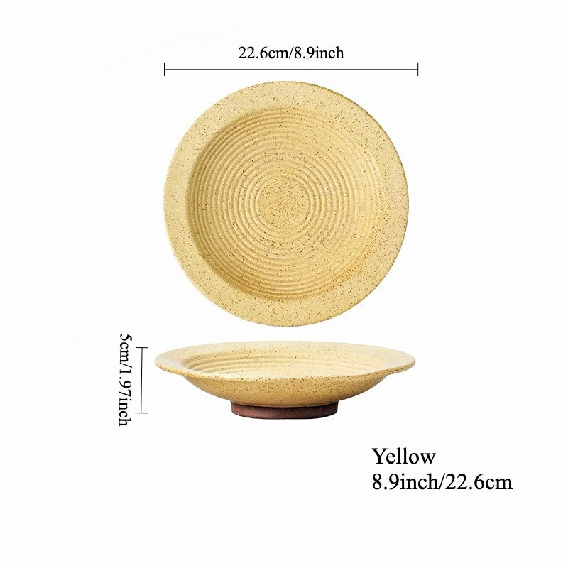 Gohobi Japanese Kiln-Change Ceramic Dining Plate