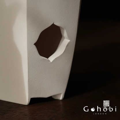 [賦山敘 x Gohobi] Gohobi Hexagonal Begonia Charcoal Tea Stove – Chaozhou White Clay Gongfu Tea Stove