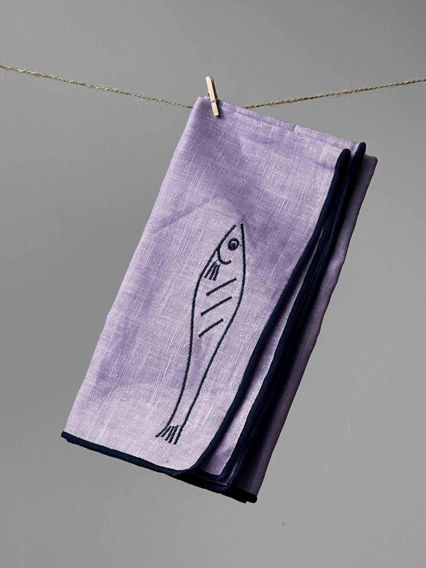 MÆGEN Linen Blend Napkins - Fish (Set of 2)