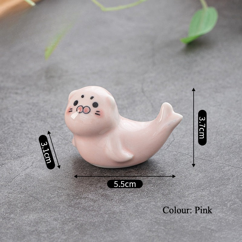 Gohobi Seal & Sea Lion Series Ceramic Chopstick Rest