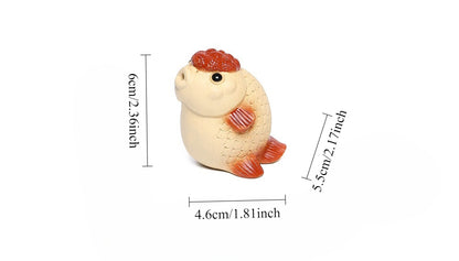 Gohobi Yixing Purple Clay Goldfish Tea Pet – Handmade Incense Holder Ornament