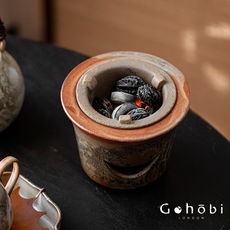 Gohobi Shino Kiln-Transformed Rattan Beam Teapot – Large Household Brewing Kettle