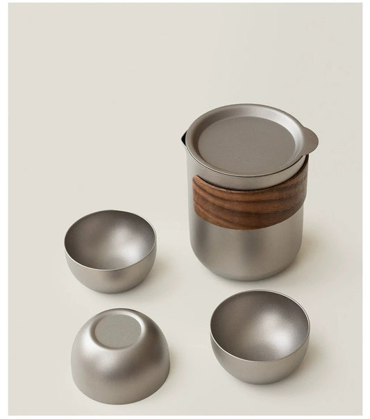 Gohobi Pure Titanium Portable Travel Tea Set