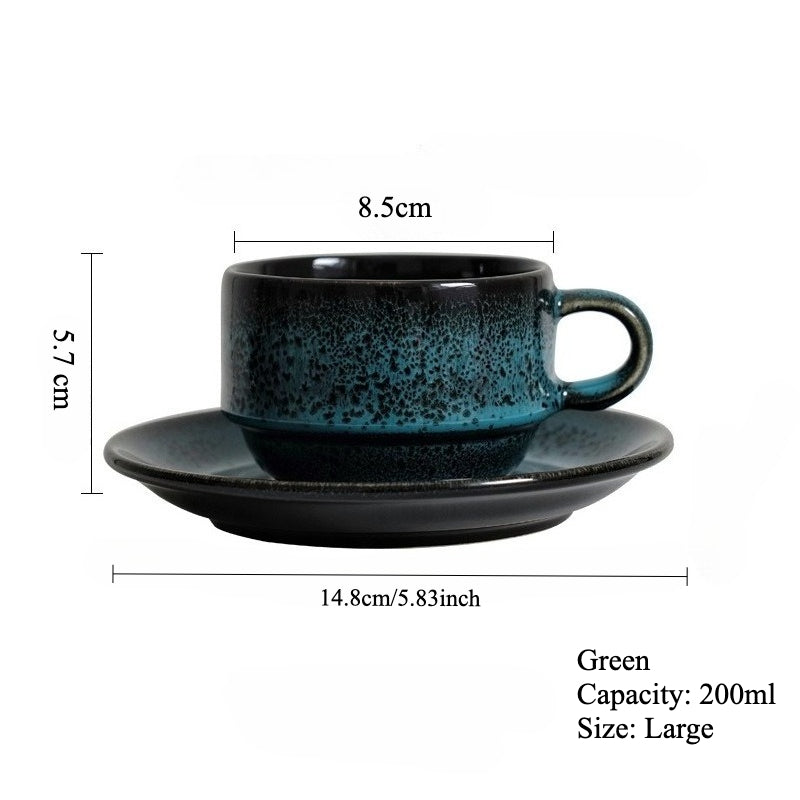 Gohobi Ceramic Coffee Cup and Saucer Set