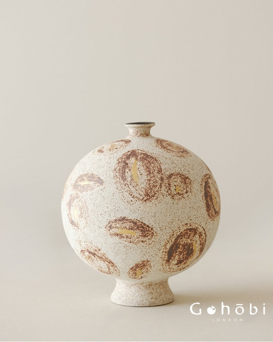 Gohobi Wabi-Sabi Sand Texture Large Vase – Handmade Jingdezhen Ceramic Flower Vessel