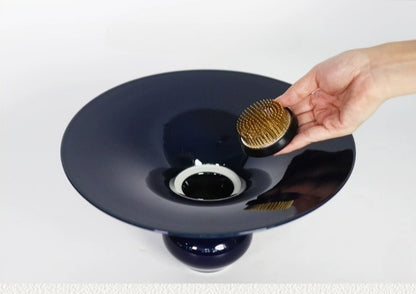 Gohobi Japanese Ikebana Flower Stand – Zen Ceramic Flower Arrangement Vessel