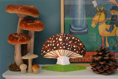 Mortlake Papers Brown Mushroom Shaped Greeting Card [Made in the UK]
