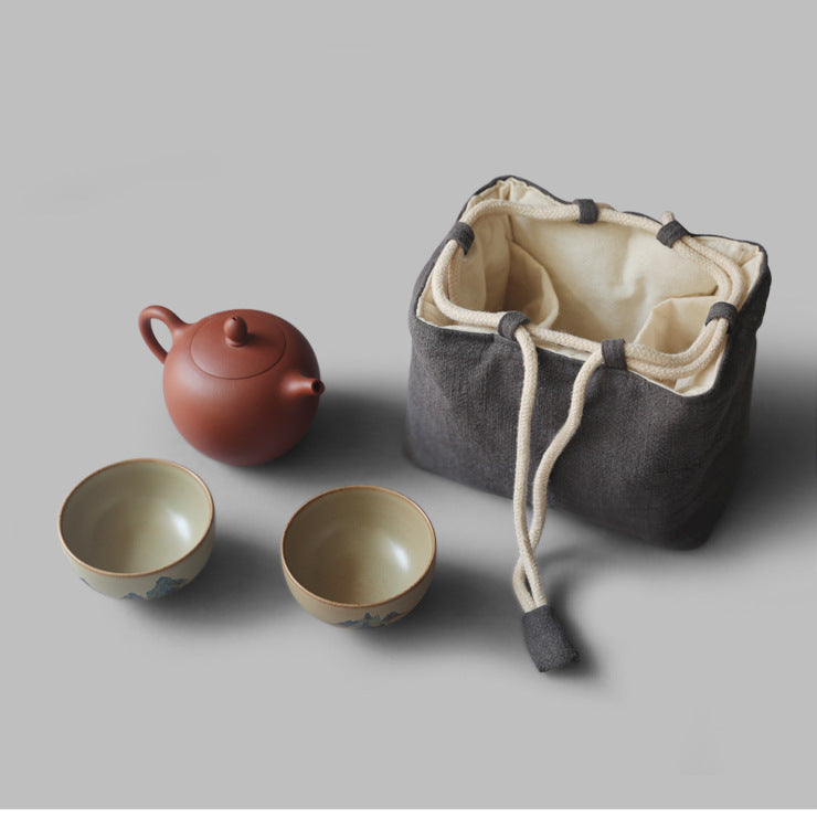 Gohobi Cotton Teaware Storage Travel Bag