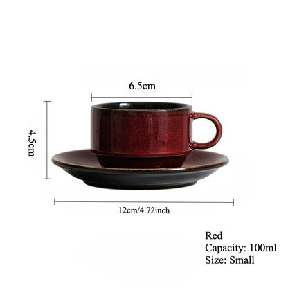 Gohobi Ceramic Coffee Cup and Saucer Set
