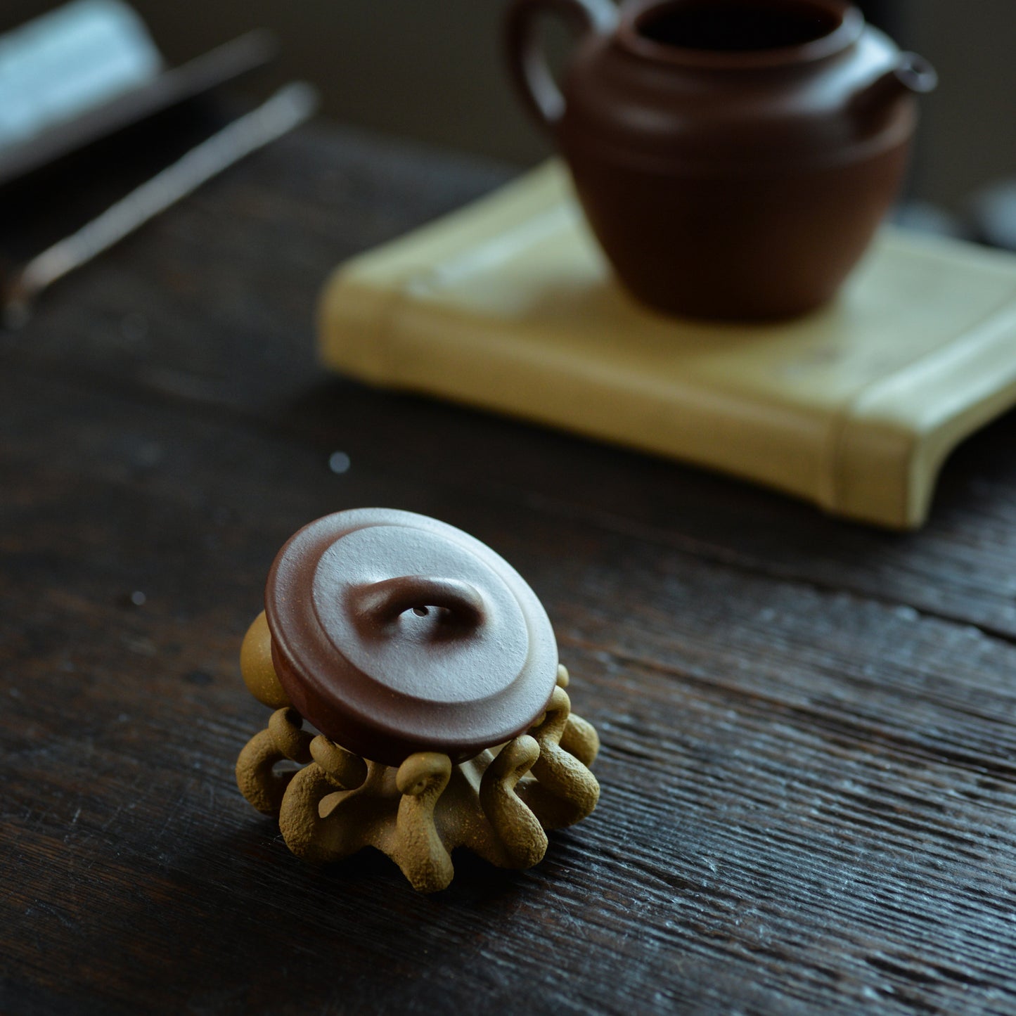 Gohobi Handmade Ceramic YiXing Clay Octopus Ornament Tea pet