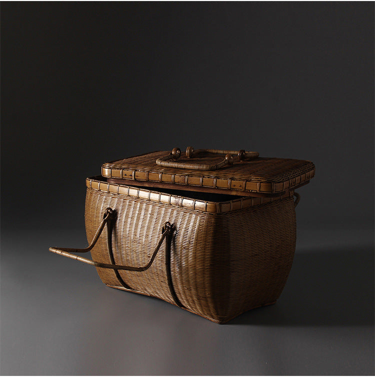 Gohobi Handmade Bamboo Teaware Basket