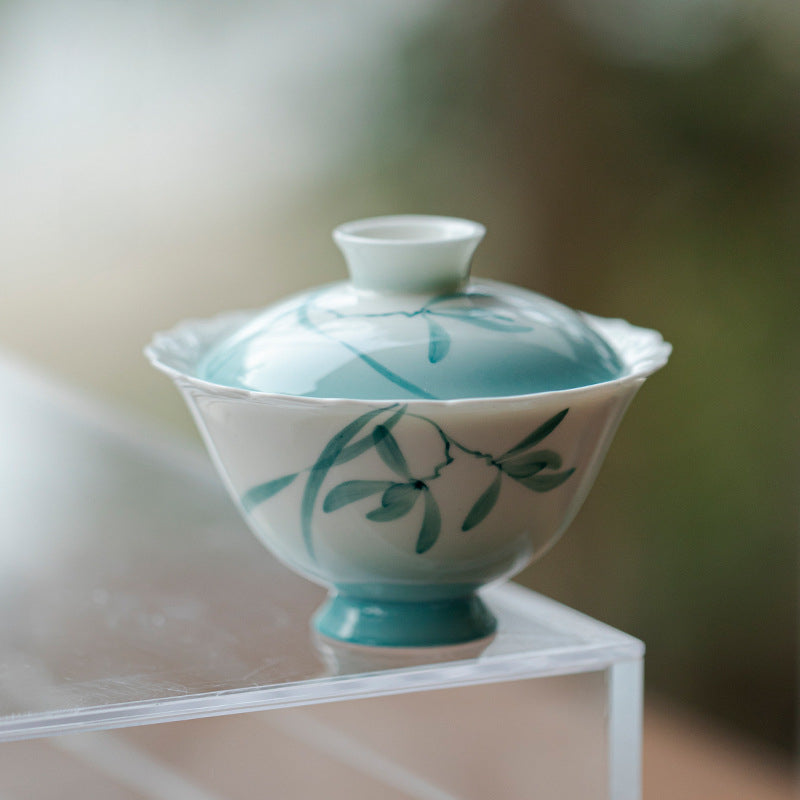 Gohobi Hand-Painted Gradient Orchid Gaiwan