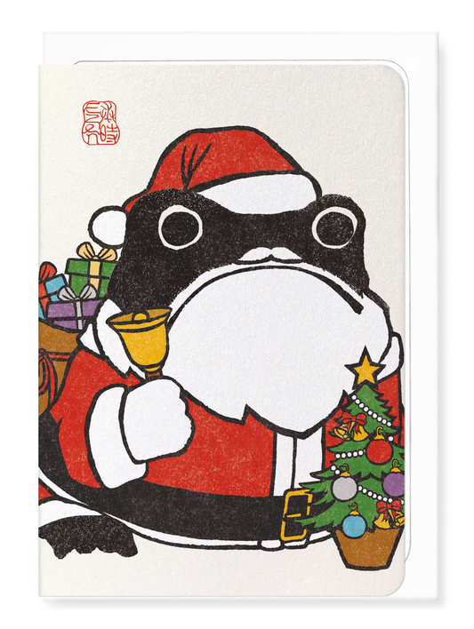 Ezen Designs SANTA CLAUS EZEN FROG: Greeting Card [Made in the UK]
