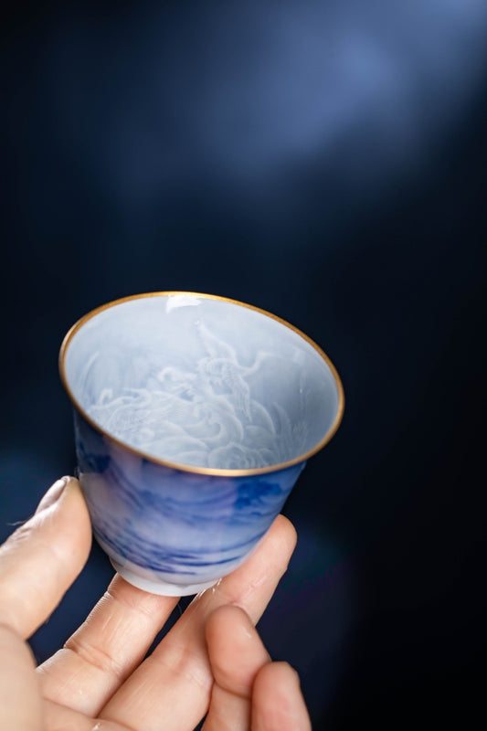 [清本源 x Gohobi Gallery] Tasse à thé de vigne de lotus bleu