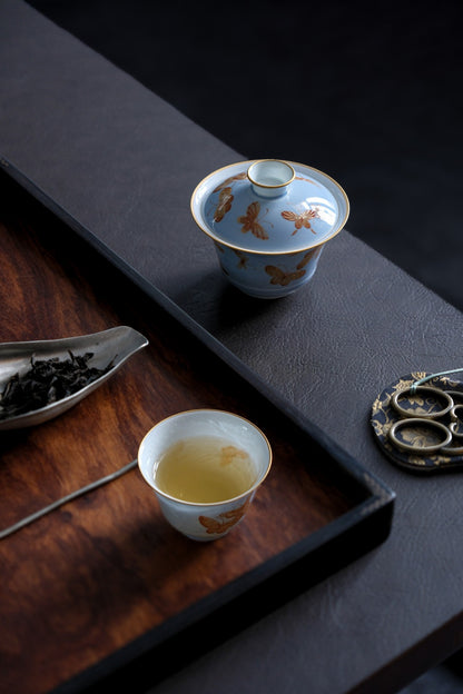[清本源 x Gohobi Gallery] Tasse à thé de vigne de lotus bleu