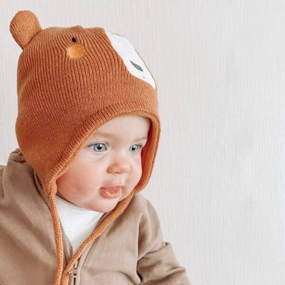 HereThe Brown Bear Hat and Mittens