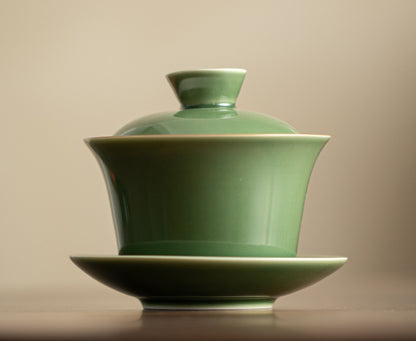 Gohobi Japanese-style Ice Ash Soot Glaze Sancai Gaiwan