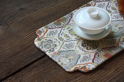 Gohobi Embroidery Brocade Gongfu Tea Ceremony Placemat