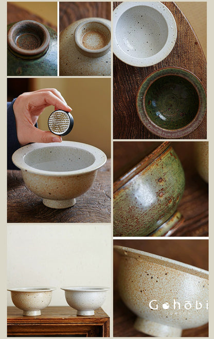 Gohobi Japanese Ikebana Mini Ceramic Vase – Jingdezhen Wabi-Sabi Hydroponic Plant Vessel