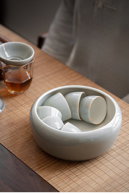 Gohobi Ice Ash Soot Glaze Tea Wash