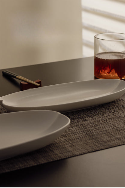 Gohobi Painted Matte Long Kwai Kou Plate