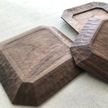 Gohobi Handcrafted Black Walnut Rectangular Serving Tray