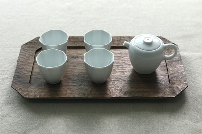 Gohobi Handcrafted Black Walnut Rectangular Serving Tray