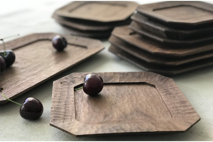 Gohobi Handcrafted Black Walnut Rectangular Serving Tray