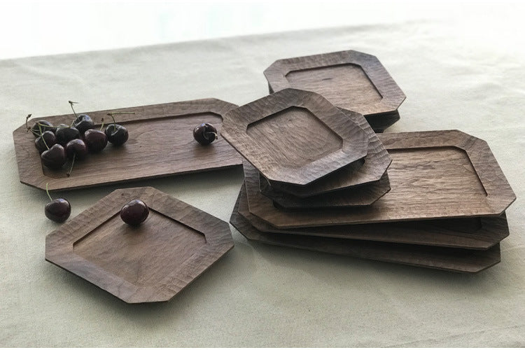 Gohobi Handcrafted Black Walnut Rectangular Serving Tray