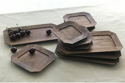 Gohobi Handcrafted Black Walnut Rectangular Serving Tray