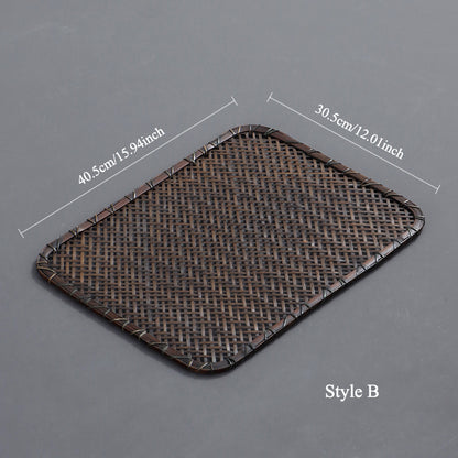 Gohobi Handmade Lacquered Bamboo Woven Tea Mat