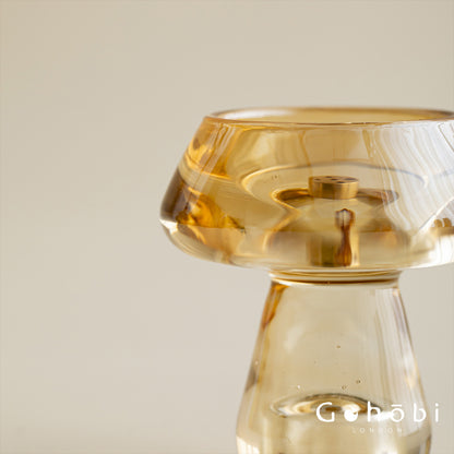 Gohobi Mushroom Glass Incense Holder – New Chinese Style Desktop Incense Tray