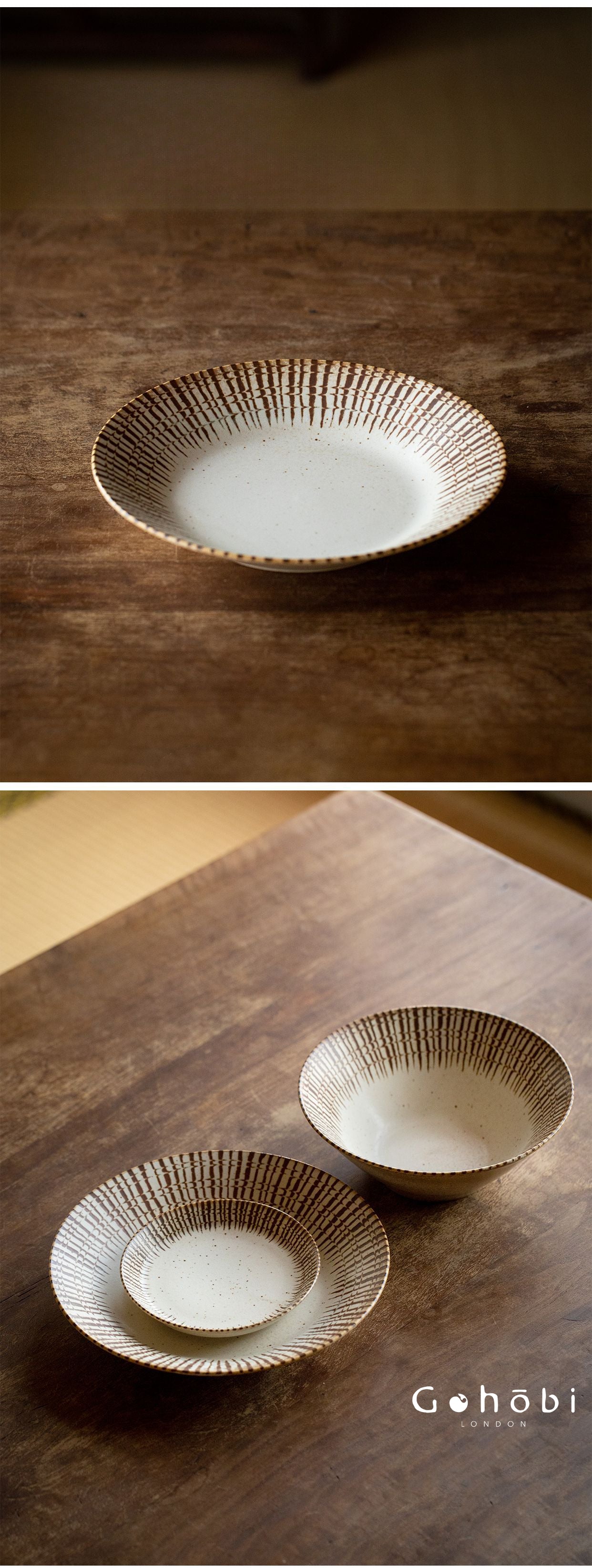 Gohobi Japanese Mino-yaki Pine Leaf Ceramic Plate [Made in Japan] – Retro Light Luxury Tableware