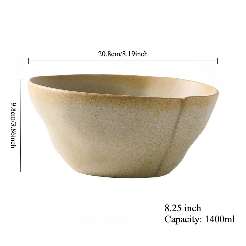 Gohobi Vintage Rustic Ceramic Ramen Bowl