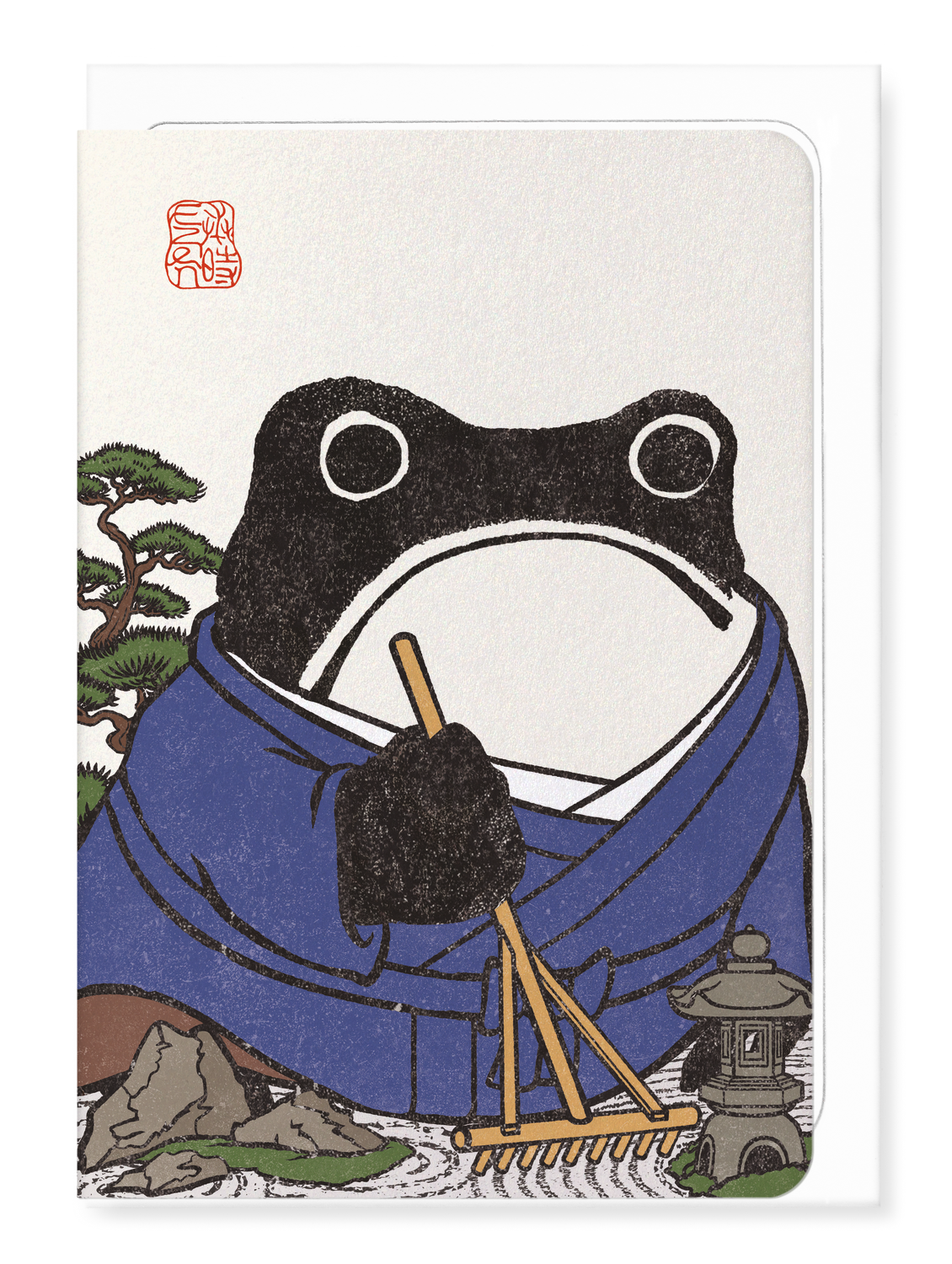 Ezen Designs JAPANESE ZEN GARDEN EZEN FROG: Greeting Card [Made in the UK]