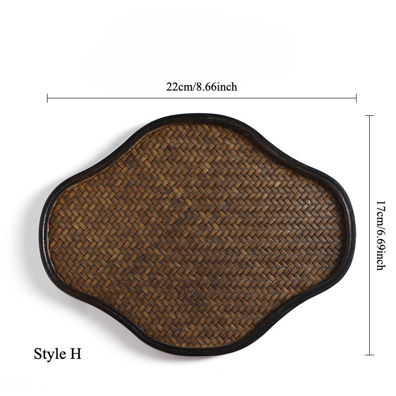 Gohobi Bamboo Mat Surface Tea Tray