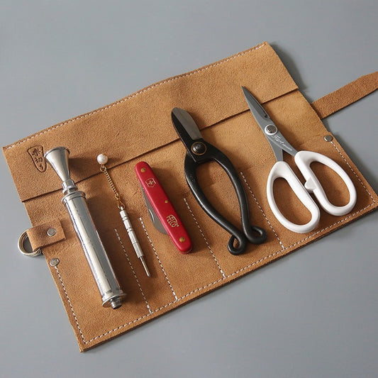 Gohobi Japanese Ikebana Florist Tool Kit – Flower Scissors, Water Injector & Tool Bag Set
