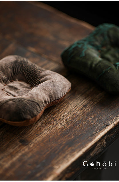 Gohobi Fragrant Cloud Silk Tea Coaster – Handmade Fabric Tea Mat for Gongfu Tea Set