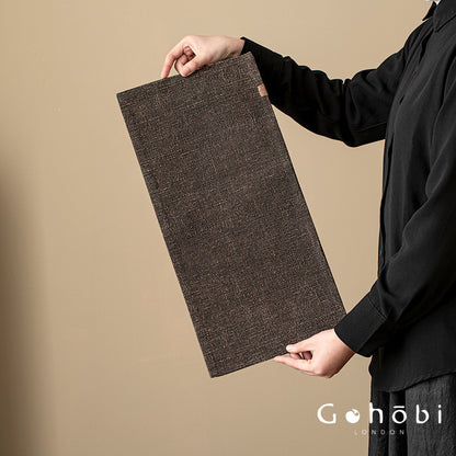 Gohobi Xiangyun Silk Tea Table Mat – Handmade Double-Sided Silk Tea Runner Zen Style