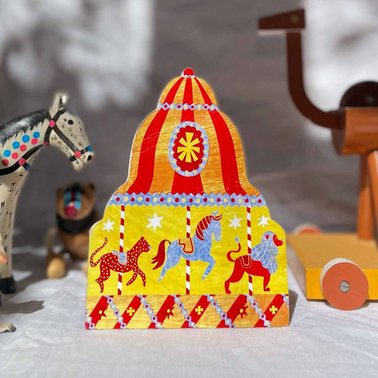 Mortlake Papers Carousel Shaped Greeting Card [Made in the UK]