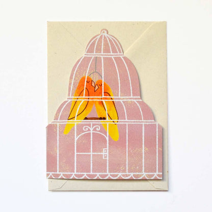 Mortlake Papers Lovebirds Card | Anniversary Card | Valentine's Day Card [Made in the UK]